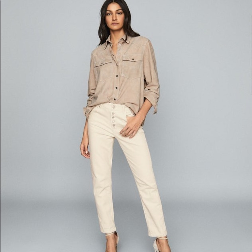 June 100% genuine leather shirt